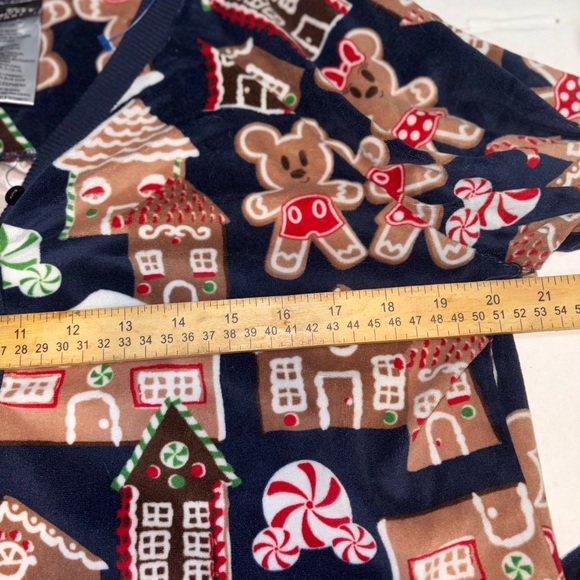 Disney Holiday Gingerbread Mickey & Minnie Mouse long sleeve pajama set large - Picture 6 of 8